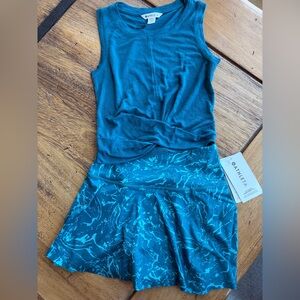 Athleta workout set, tennis skirt with matching tank, XXS, NWT